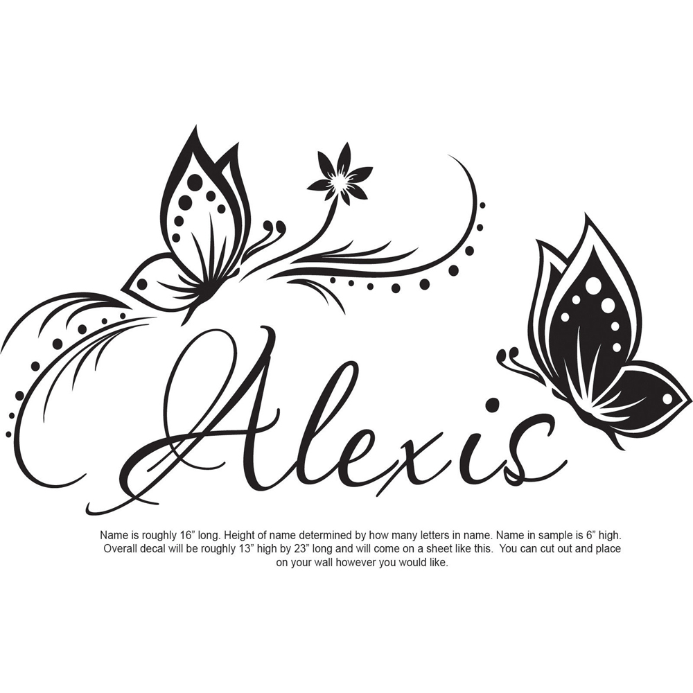 Personalized Name & Butterflie - Baby Girl Nursery Quotes review and price
