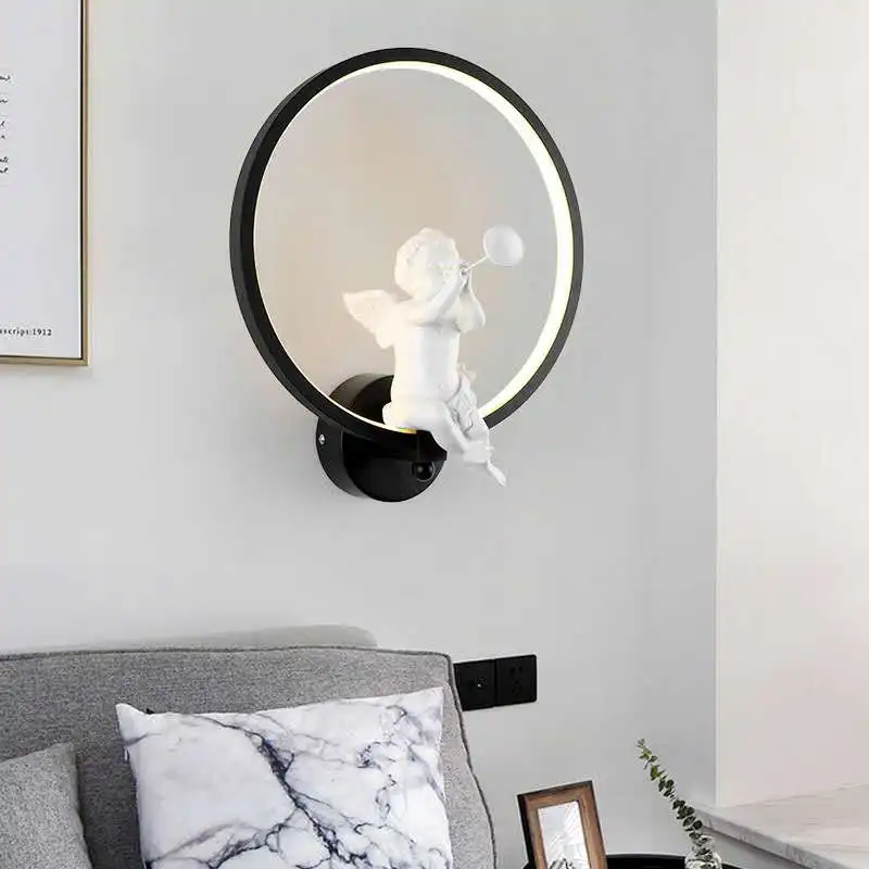 Nordic Warm Angel Wall Lamp Mo - Baby Nursery Wall Lights review and price