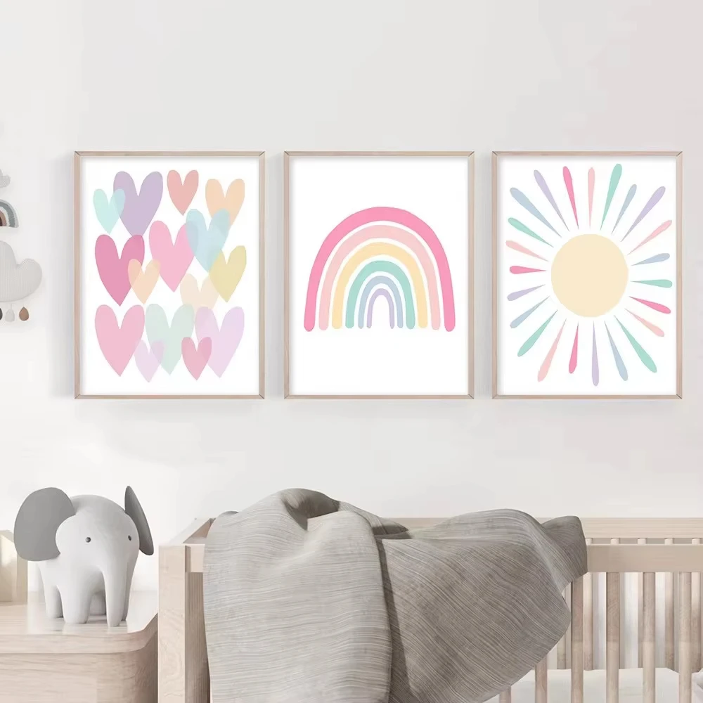 (No frame)Cartoon Heart Poster - Baby Nursery Frames review and price